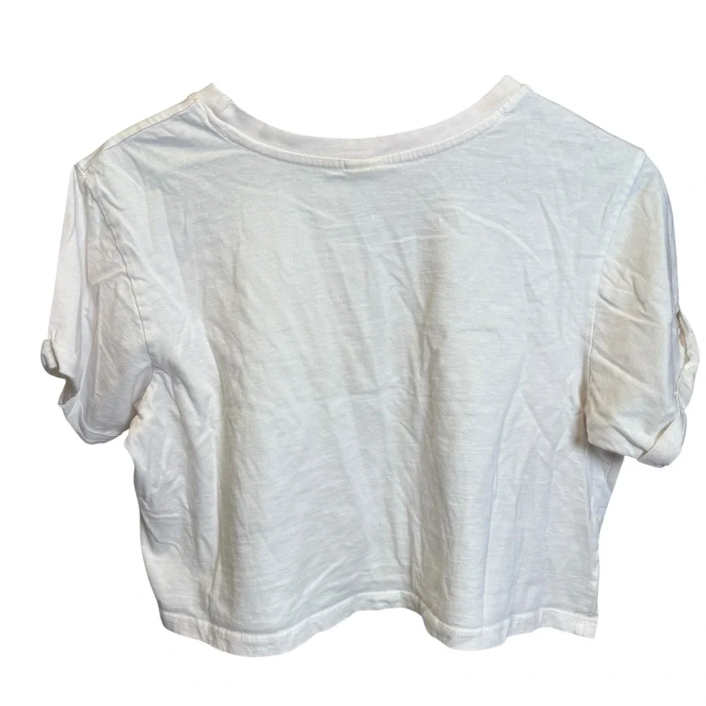 White Graphic Crop Top - Picture 6 of 13